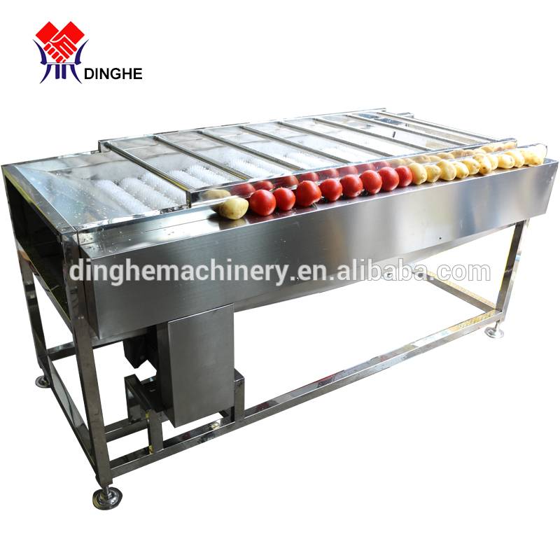 Customized Brush Roll Avocado Washing And Orange Cleaning Machine Mango Fruit Washer Machine