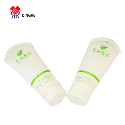 200ml white gloss plastic shampoo tube with screw cap