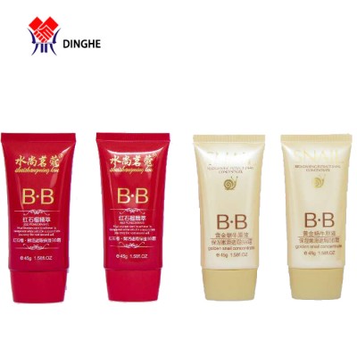 Made in China bb/cc cream super oval flat cosmetic tube